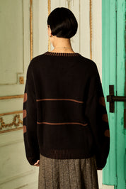Chaleco Retro Hearts Negro Mujer | more amor