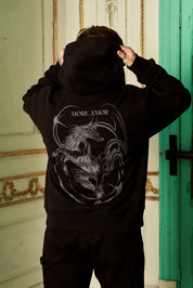 Polerón con Gorro Wolf Negro | Oscar Conejeros