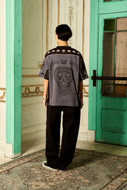Polera Skull Web Gris Mujer | Frezsttt