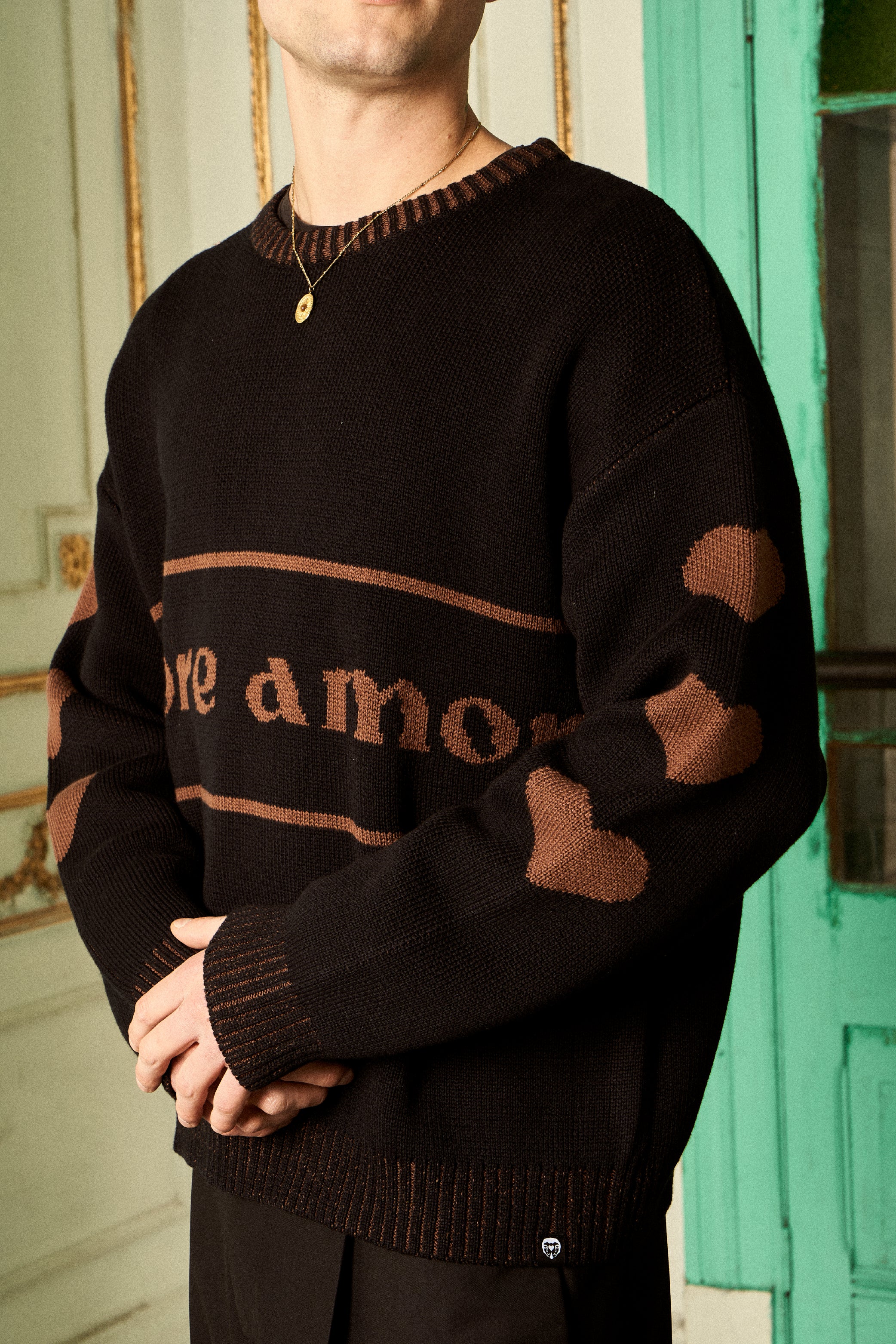 Chaleco Retro Hearts Negro | more amor