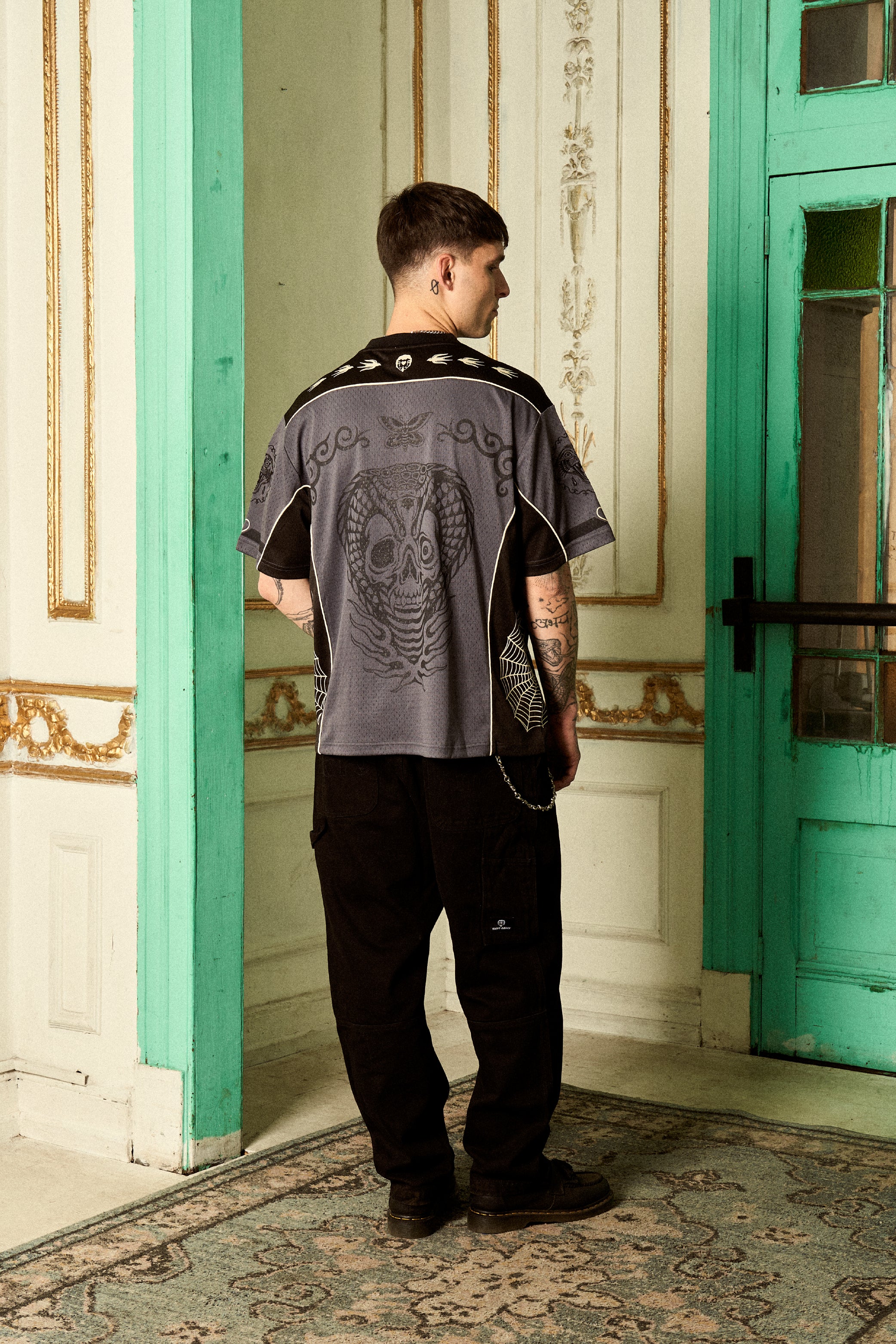Polera Skull Web Negro | Frezsttt