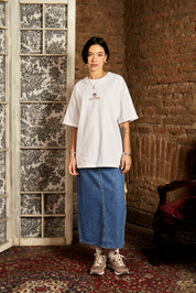 Polera Winged Tiger Blanca Mujer | DimeDarko