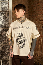 Polera Burning Cross Ecru | DimeDarko
