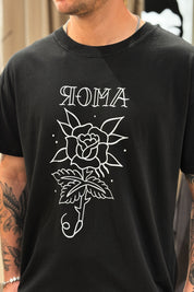 Polera 200gr Roma Negra Regular Fit | Max Puga