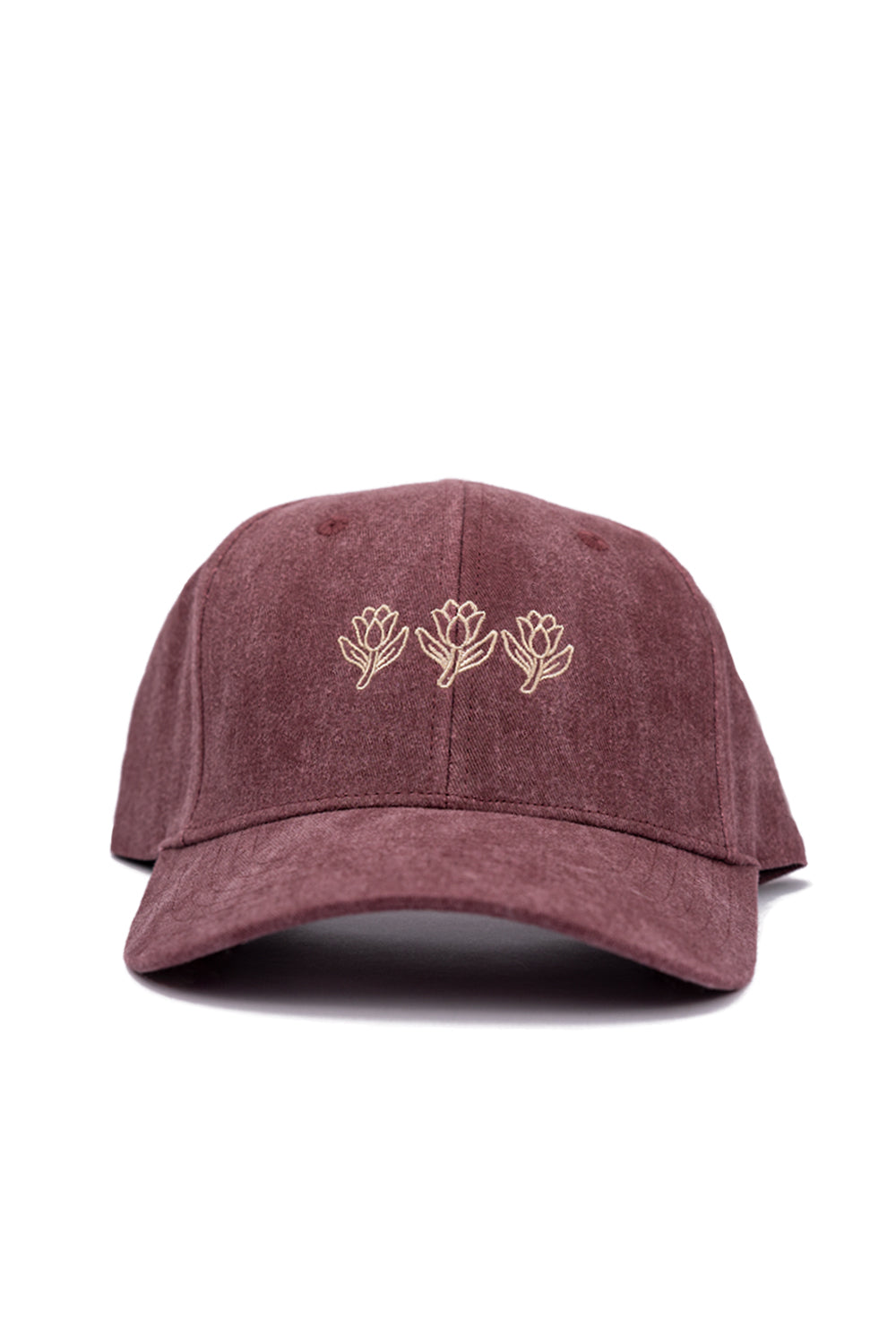 Jockey Ball Cap Nanai Japanese Burgundy Frontal