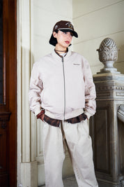 Bomber Jacket Love Conquers All Ecru | DimeDarko