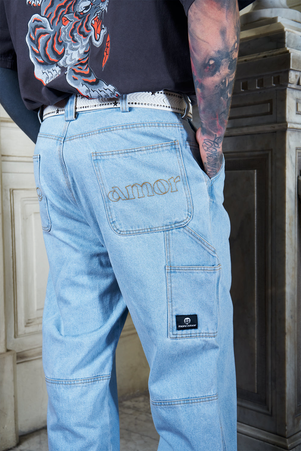 Pantalón Denim Carpenter Celeste | more amor