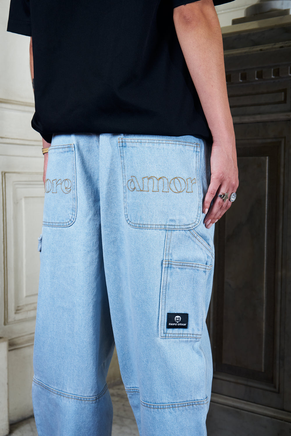 Pantalón Denim Carpenter Mujer Celeste | more amor