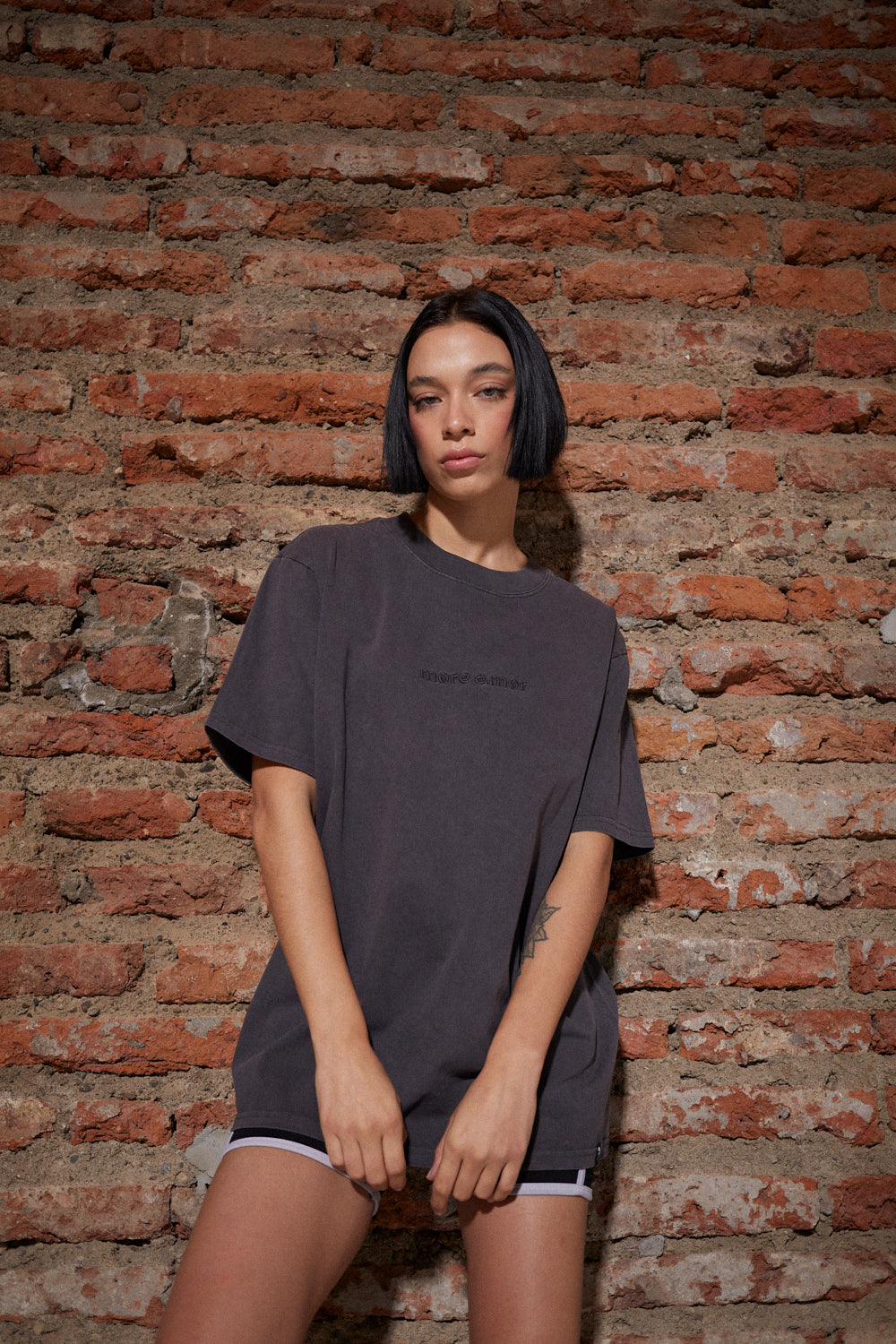 Polera 250gr Gris Oversize | More Amor