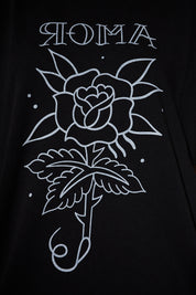 Polera 200gr Roma Negra Regular Fit | Max Puga