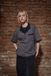 Camisa Flower Tribal Gris | Francisco Chaone