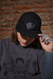 Jockey Five Panel Panther Head Negro | Max Puga