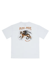 Polera Winged Tiger Blanca | DimeDarko