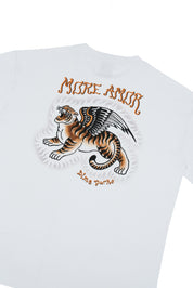 Polera Winged Tiger Blanca Mujer | DimeDarko