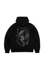 Polerón con Gorro Wolf Negro Mujer | Oscar Conejeros