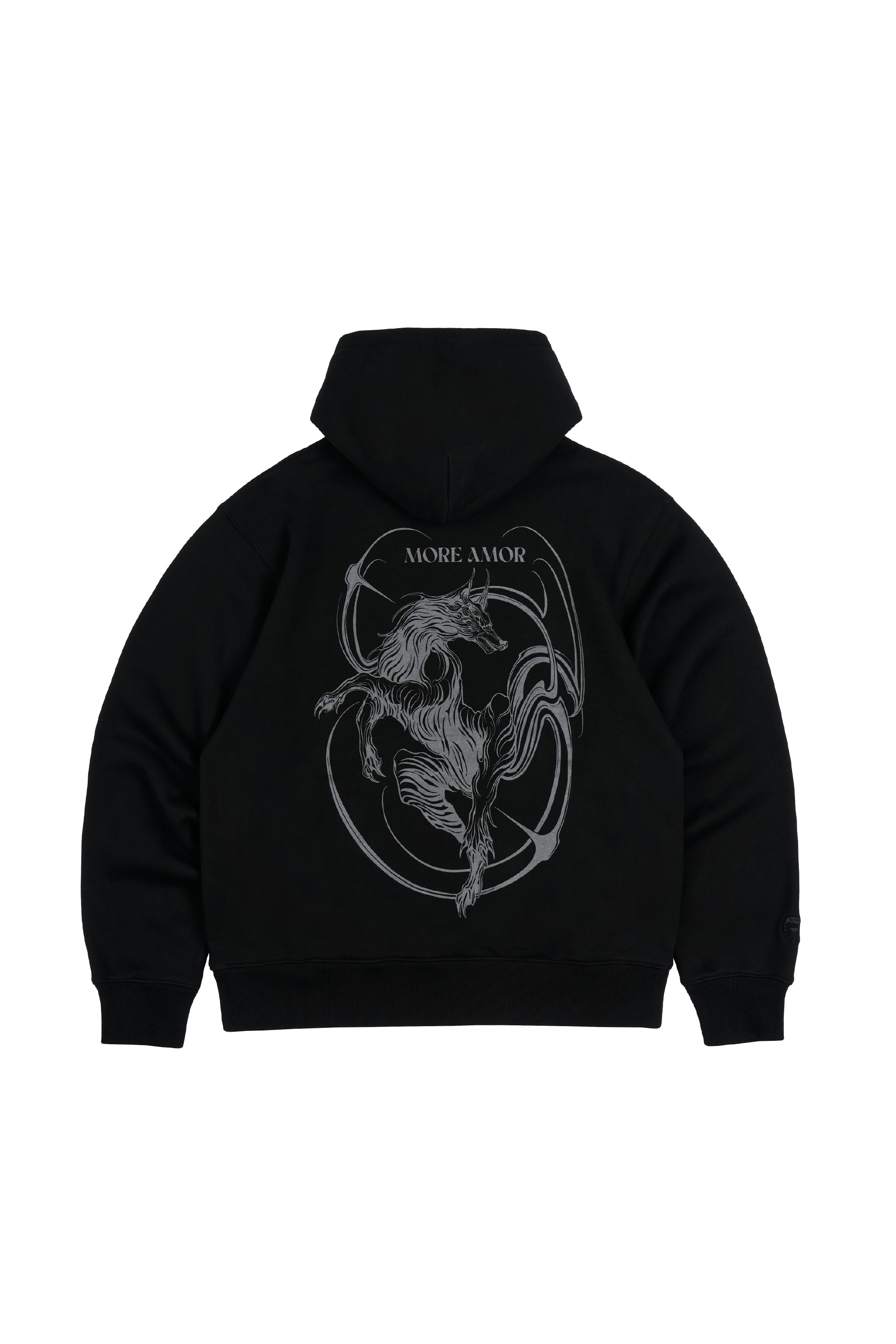 Polerón con Gorro Wolf Negro Mujer | Oscar Conejeros