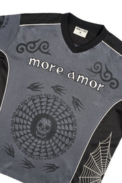 Polera Skull Web Gris Mujer | Frezsttt