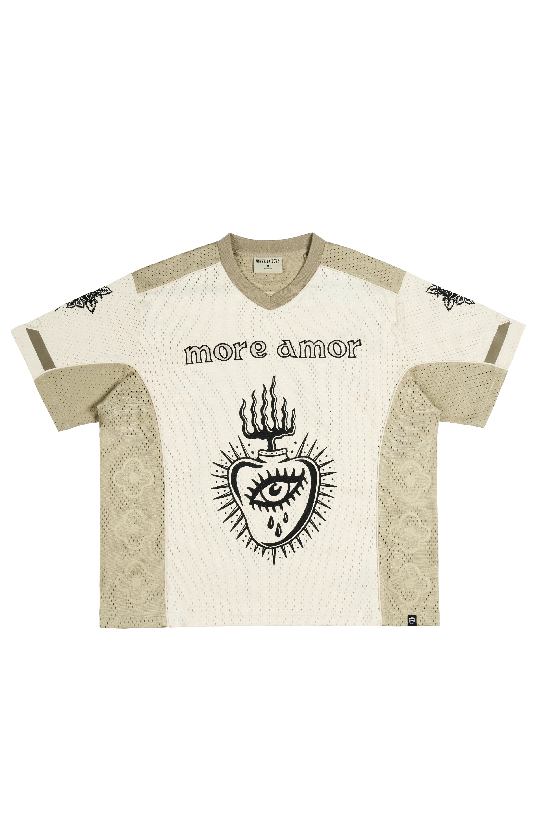 Polera Burning Cross Ecru Mujer | DimeDarko
