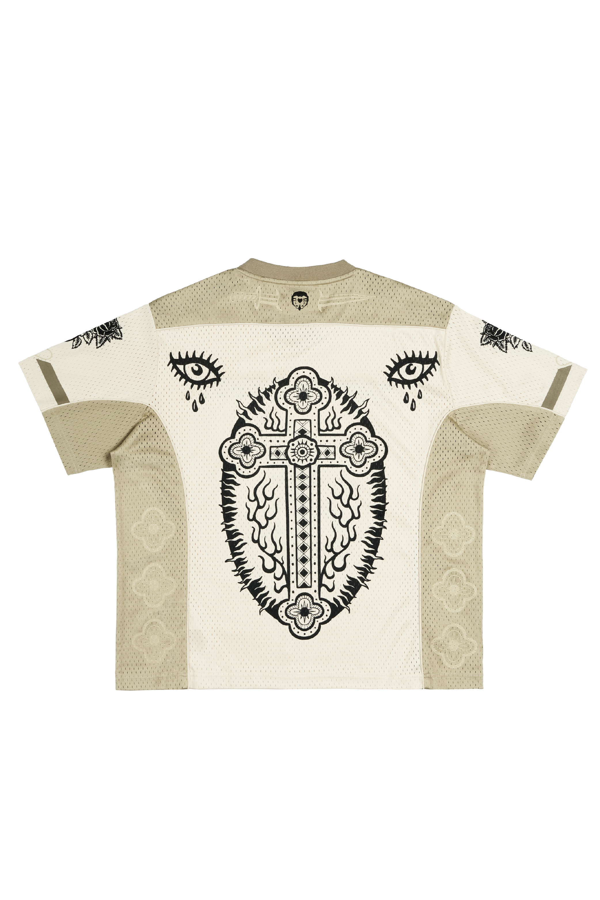Polera Burning Cross Ecru | DimeDarko