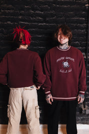 Polerón Crewneck sin Gorro Traditional Rose Burdeo | Dimedarko