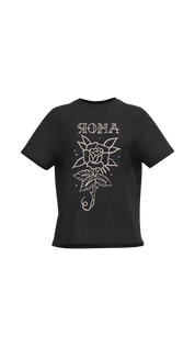 Polera 200gr Roma Negra Regular Fit | Max Puga