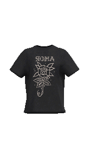 Polera 200gr Roma Negra Regular Fit | Max Puga