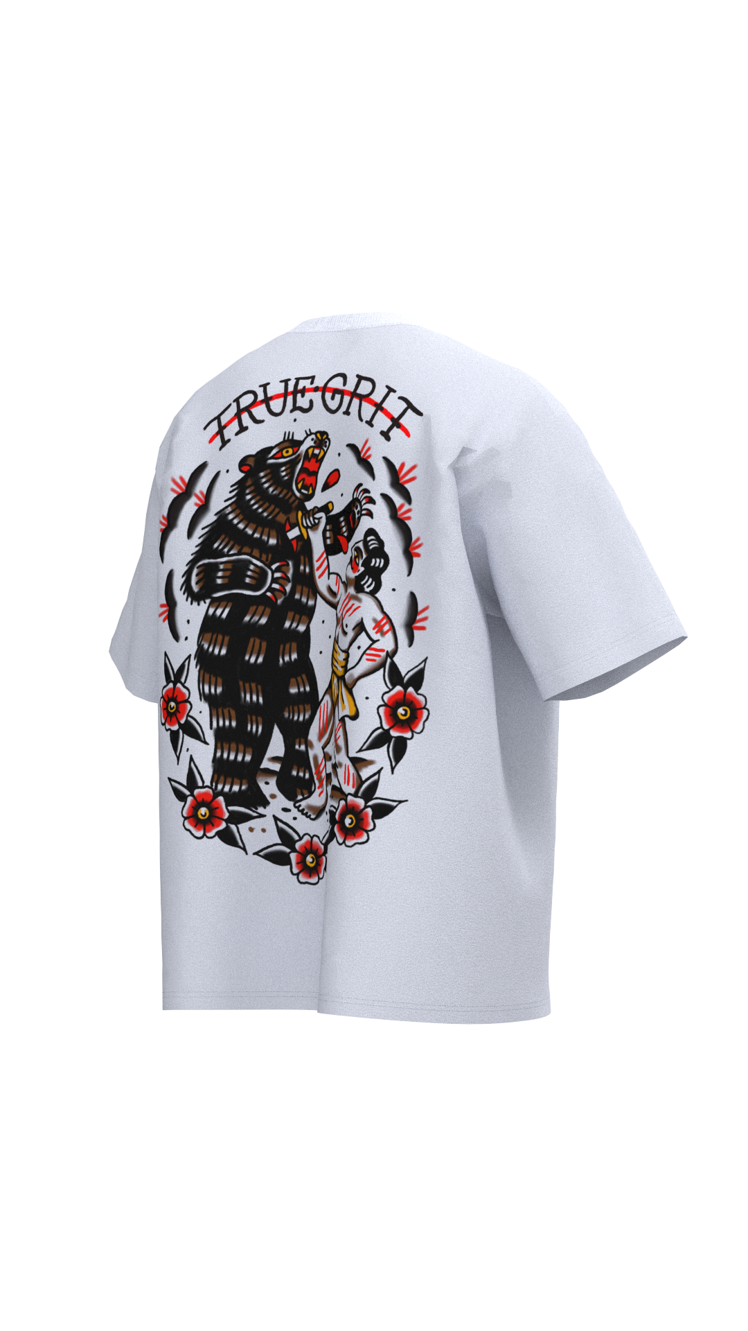 Polera Manga Corta 250gr Hombre True Grit Blanca | Max Puga