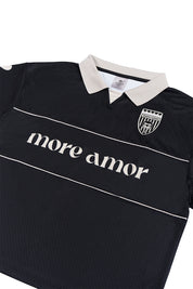 Polera Futbol Negra Mujer | more amor