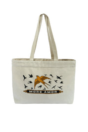 Tote Bag Flight Of Swallows Ecru | Cristobal Morales