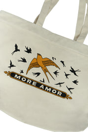 Tote Bag Flight Of Swallows Ecru | Cristobal Morales