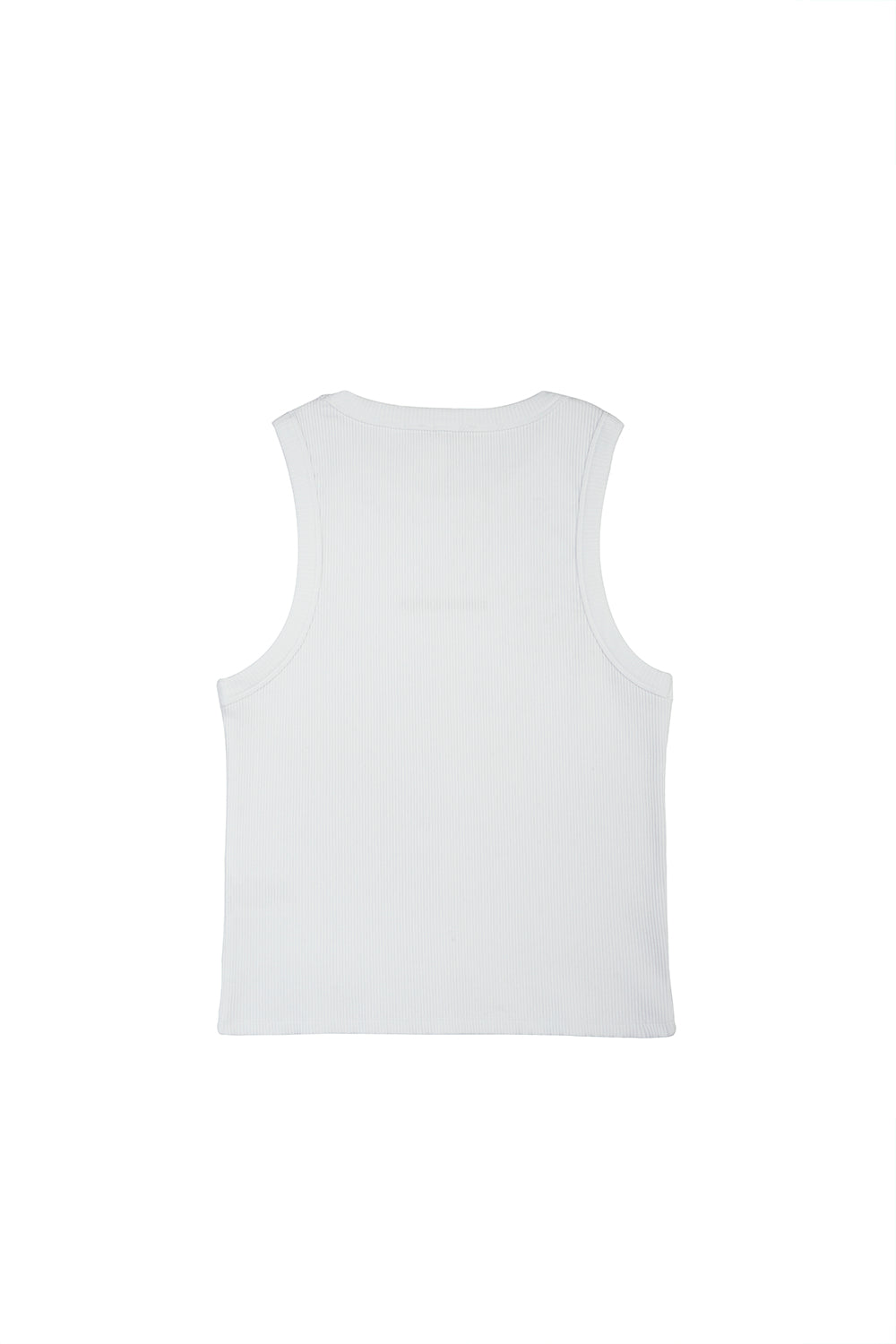 Polera Sin Mangas Daily Blanco Mujer | more amor