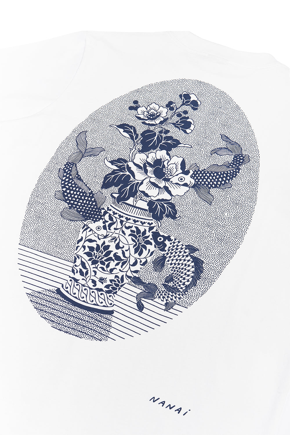 Polera Vase Of Koi Blanco | Nanai