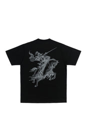 Polera Cavalry Warrior Negra | Matias Wenuqueo