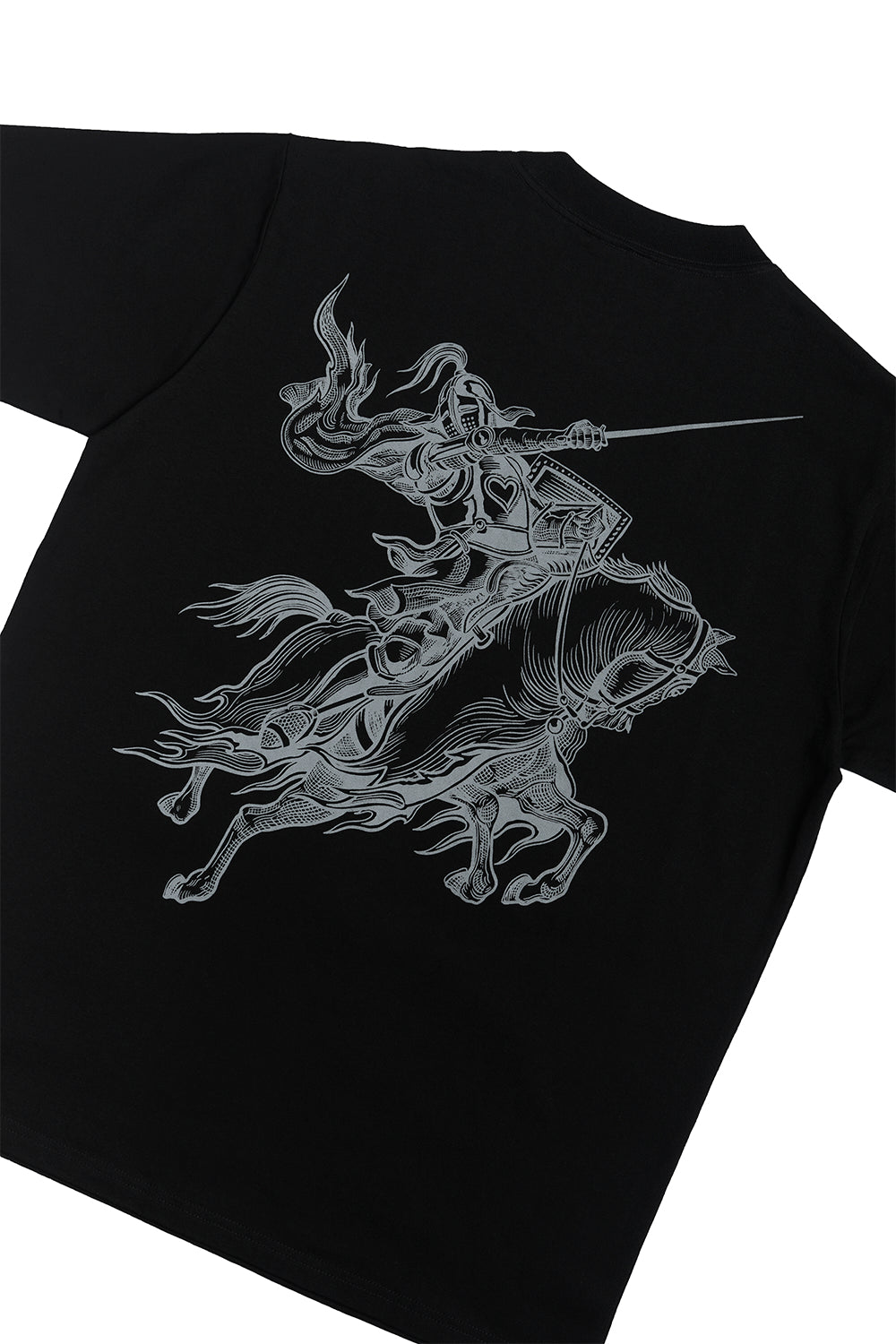 Polera Cavalry Warrior Negra | Matias Wenuqueo