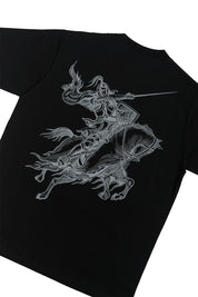 Polera Cavalry Warrior Negra | Matias Wenuqueo