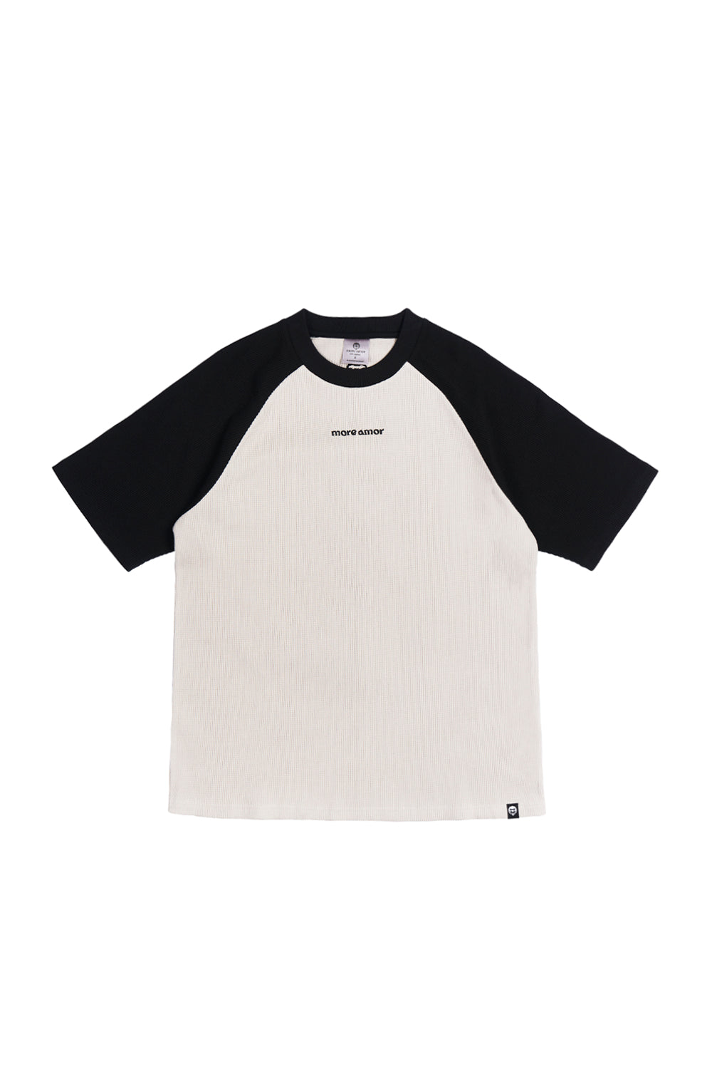 Polera Waffle Raglan Ecru&Negra | more amor