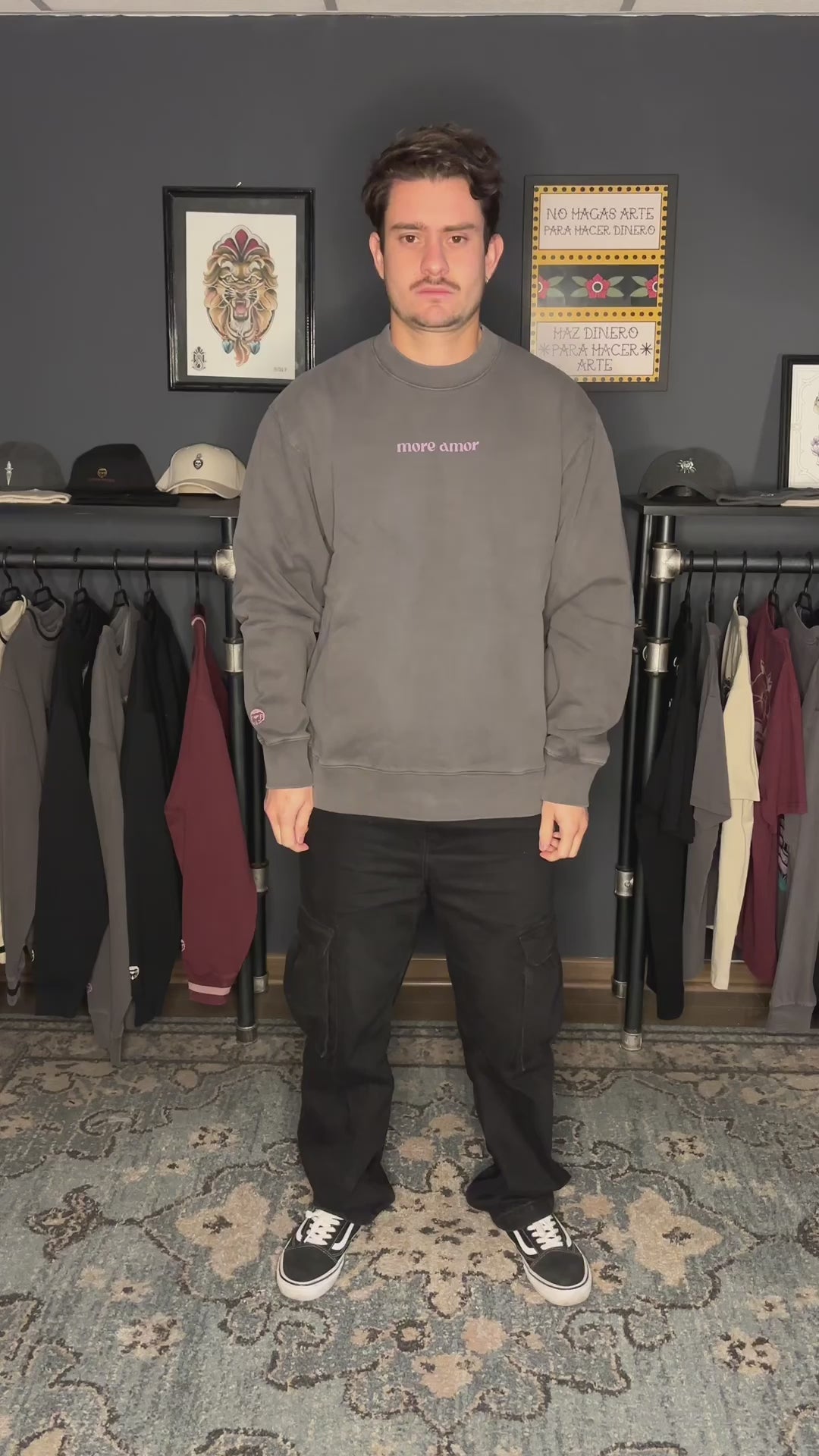 Polerón Crewneck sin Gorro Traditional Rose Burdeo | Dimedarko